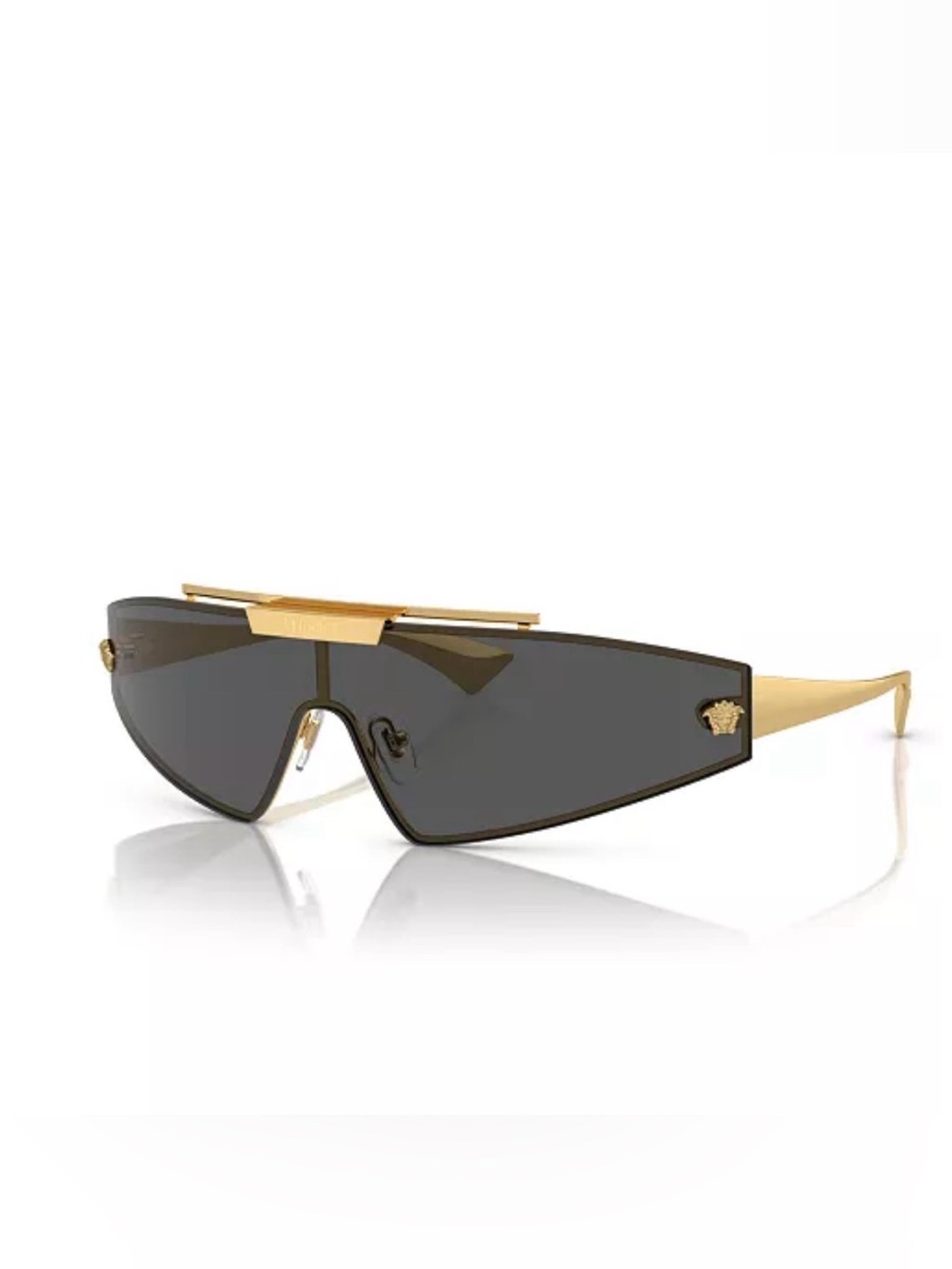 Versace Black and Gold Shield Sunglasses